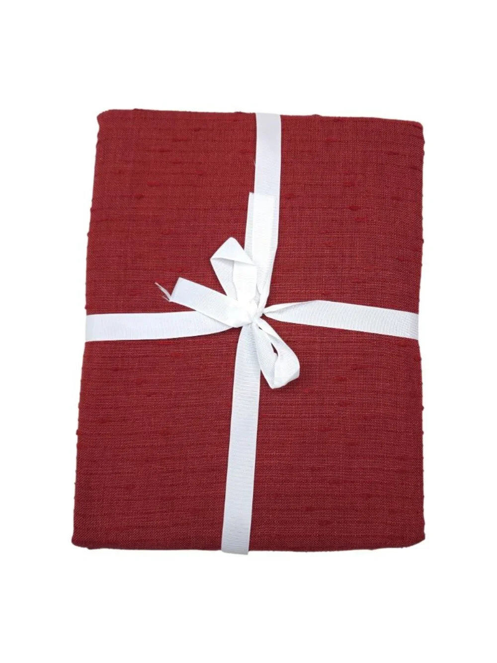 Laura Ashley Surrey Red Tablecloth 60x120 Inches Seats 10-12 Polyester Textured